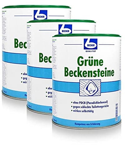 Dr. Becher Grüne Beckensteine für Urinale 35 stk. Pinien-Citrus Duft (3er Pack)