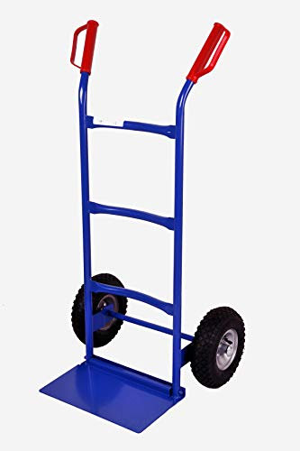 Sackkarre 150 kg HxBxT: 111x58x48 cm, blau (klappbare Schaufel) (Transportkarre Stapelkarre Handkarre, Umzugskarre, leichte Sackkarre aus Stahl klappbar für Umzug)