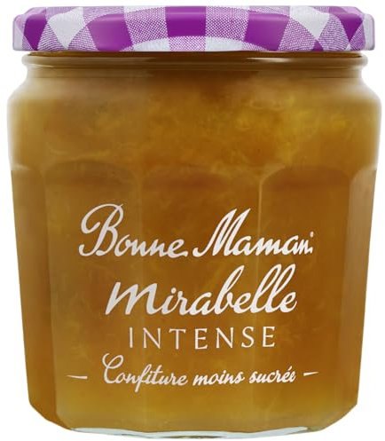 Bonne Maman - Confiture Mirabelle Intense - Riche en Fruits et moins sucrée - 335g
