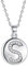 J.Endéar Buchstabe Kette 925 Sterling Silber Brief Initial S Disc Anhänger Halskette für Frauen Freundschaft 40 + 5cm einstellbar