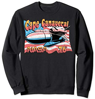 NASA Cape Canaveral 76 American Flag Poster Sweatshirt