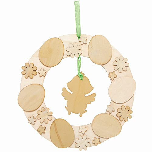 Baker Ross FC614 Ostern Kränze Holz Bastelset, Sortiert, XL