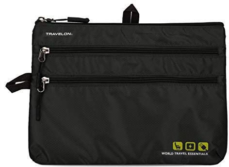 Travelon: World Travel Essentials Sitzsack-Organizer, Schwarz, Schwarz, Einheitsgröße, World Travel Essentials Sitzsack-Organizer