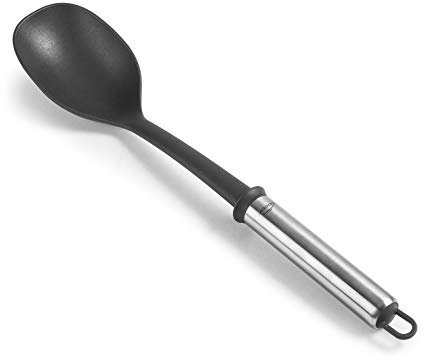 Lacor 68270 Löffel Lisa Due, Nylon, Edelstahl, Silikon, BPA-frei, 36,5 cm, Nylon