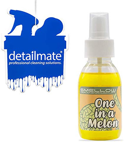 Detailmate Duftanhänger geruchslos zum Besprühen + Liquid Elements Smellow - Der Innenraumduft für dein Fahrzeug - Innenraumduft/Lufterfrischer 100ml - (One in a Melon)