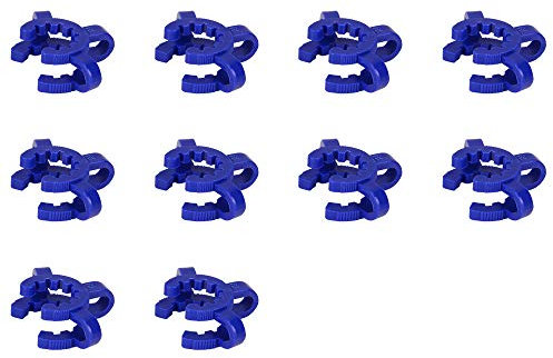 Labasics stonylab Kunststoff Gelenk Klemmen, 10 Stück 19 mm Labor Klemme #14 Plastic Joint Clips Klammern für 19/22 Joint, Standard-Konische Schnittstelle für Gemahlene Glasverbindung Laborzubehör