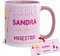 Kembilove Taza Maestra – Tazas de café Personalizadas – Tazas Profesiones – Taza Café Aquí Bebe una Maestra – Tazas Personalizadas con Nombre – Tazas navideñas Originales
