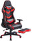 Yaheetech Gaming Stuhl Chefsessel，ergonomischer Gaming Sessel, Höhenverstellbarer Gamer Stuhl, Bürostuhl, PC Stuhl mit Fußstütze, Computerstuhl hohe Rückenlehne mit einstellbaren Armlehnen Rot