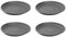 Acan Pack de 4 Platos de plástico para macetas de 30/40 cm Mediterránea. Bandejas, platillos, bajoplatos Redondos para tiestos de Interior, Exterior, jardín, terraza o balcón (Gris)