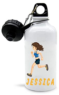Mr. Gadgets Borraccia Personalizzabile con Nome Vari Modelli-Sport- Bambino-Bambina 500ml (Atletica Bimba)