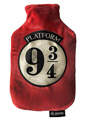 Groovy UK Harry Potter Platform 9 3/4 Wärmflasche, 1 Liter Fassungsvermögen, Rot