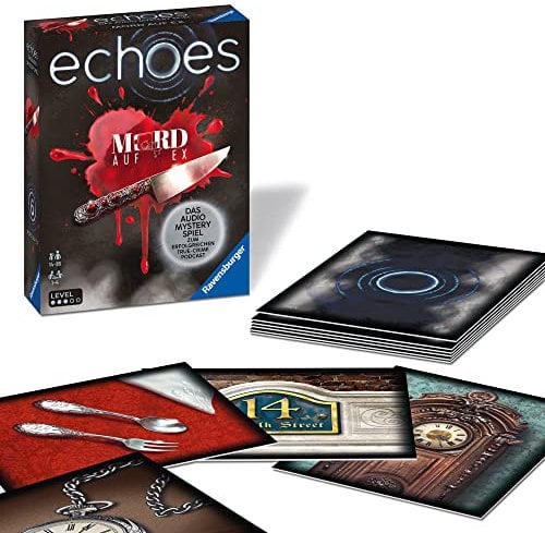Ravensburger 20995 Echoes Mord auf Ex - Das Audio Mystery Spiel mit Linn und Leo vom True Crime Podcast Mord auf Ex ab 14 Jahren, Erlebnis-Spiel