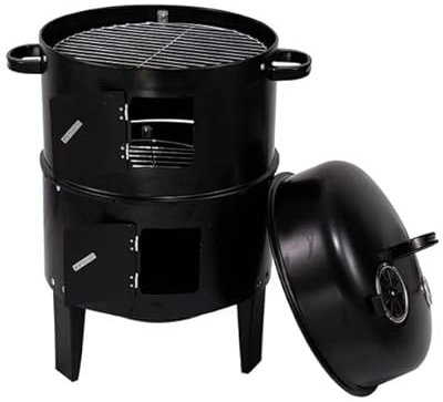 Tbkoly 3-in-1 Outdoor Grill BBQ Räucherofen Grill Gewerbe Home Grill Speck Herd Holzkohlegrill