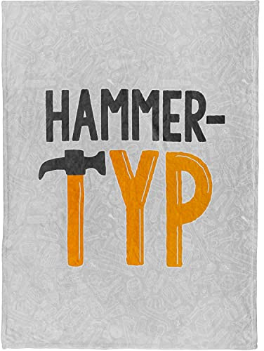 GRUSS & CO Fleece-Decke »Hammer-Typ« |Flauschdecke, Polyester, 130 x 180 cm, Motivdruck | Geschenk, Männergeschenk | L7004