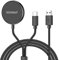 aceyoon 1.5m 2 in 1 Wireless Charging Cable for Galaxy Watch 5 Pro/5/4 Classic/4/3/Active 2/1 Braided Nylon Magnetic Charging Cable USB C Inductive Charger Compatible for Samsung Galaxy S22/S21