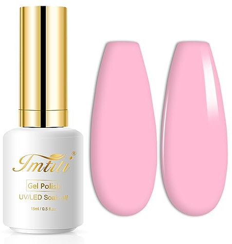 Vernis à ongles Semi-permanent Gel Polish Soak-off UV LED Manucure Vernis Gels Rose bébé,Rose clair 15ml