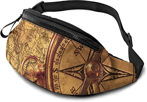 Law of the Compass Navigation Print Fanny Pack, Unisex Workout Waist Pack Bag - Hüfttasche mit verstellbarem Gurt für Fitness Jogging Wandern Reisen, siehe abbildung, Einheitsgröße, Hüfttasche
