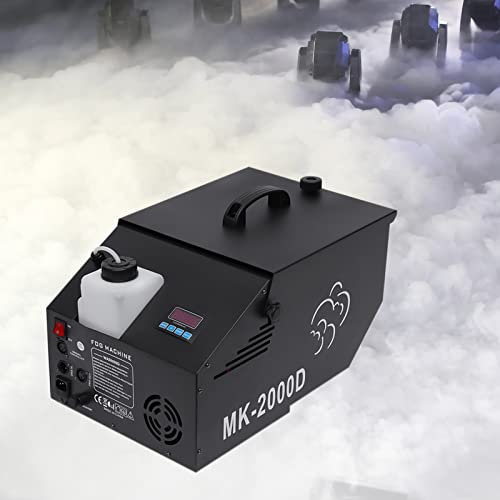 1200W Bodennebelmaschine DMX512 Trockeneis Nebelmaschine Rauchmaschine mit Fernbedienung, Rauchabdeckung 80-100㎡, 4 Kontrollmodi, Boden Nebelmaschine für Hochzeiten Bars Laufstege Bankettsäle