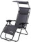 Todeco Tumbona Plegable Jardín con Toldo, Silla Gravedad Cero Reclinable con Respaldo Ajustable para Patio, Camping, Terraza y Piscina, Carga máxima 100kg, Gris