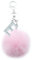 Xsclpomddy Pom Pom rosa. Schlüsselbund künstliche weiche Kaninchenhaar Taschenanhänger Ball Schlüsselanhänger mit Buchstabe A-Z für Handtasche Dekoration,pink E