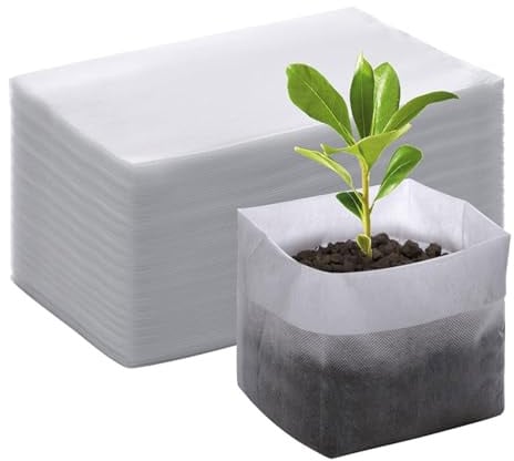 Maxtonser Keimungs- und Säbeutel aus Vliesstoff für den Innenbereich, Pflanzbeutel für Kinderzimmer, Pflanzbeutel, Blumenpflanzbeutel, Gartenbedarf, 100 Stück, 16 x 20 cm