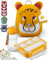 LAUBGOLD® Kindergartenrucksack Jungen u. Mädchen Set inkl. Brotdose u. Trinkflasche mit Stickern | BPA-freies Set | Rucksack Kindergarten Jungen | Reflektoren, Brustgurt, Leicht | Kinderrucksack