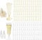 JMIATRY 100 Stück Sektgläser Plastik 160 ML Sektgläser Kunststoff Champagner Gläser Weingläser Plastik mit Silber- & Goldglitter