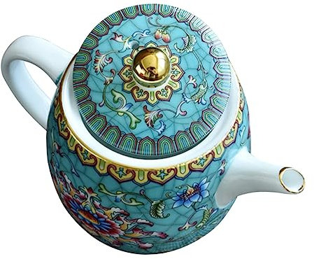LeGDOr Enamel Teapot Japandi Decor Mini Tea Kettle Vintage Teapot Polish Pottery Teapots Stove Safe Teapot Decorative Teapot Hand Held Pot Home Tea Maker Pot Tea Making Pot Whistle Bulk
