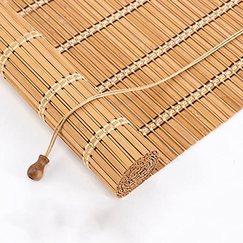 Karbonisierung Lamellen Roll Up Blind, Natürliche Holz Fenster Shades Jalousien, Rollo, Verdunkelungsvorhang/W100*H160Cm/39 Der 63In, YOUYOUGU, c, W120*H320Cm/47 * 126In