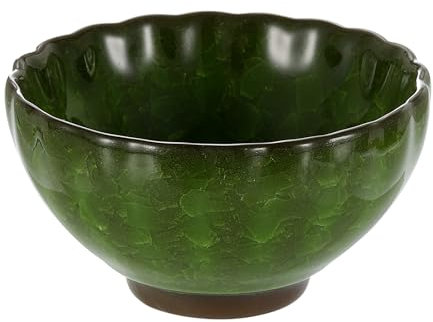 sourcing map Japanese Matcha Bowl 4.23oz Traditional Gong Fu Tea Set Ceramic Mate Teacup Japanese No Handle Large Porcelain Tea Cup for Tea Matcha Green Tea Coffee Drinks, Grass Green