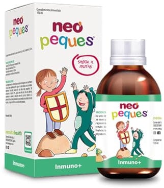 Neo Peques Inmuno+ Sirup (150 ml), Immun Komplex für Kinder ab 3 Jahren, Nahrungsergänzungsmittel auf Basis von Acerola, Reishi, Vitamin C & Zink, mit Fruchtgeschmack