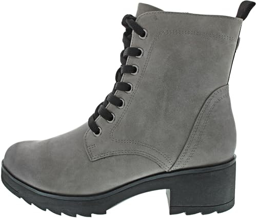 MARCO TOZZI Schnürstiefel Grau