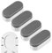 4Pcs Toilet Seat Bumpers, Universal Toilet Seat Buffer Stoppers Replacement, Toilets Seats Buffers with Strong Adhesive, Toilets Lid Gasket Accessories