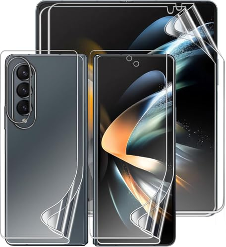 DYNASCO Compatible con Samsung Galaxy Z Fold 4 Protector de Pantalla, 2 Juegos Delgado Suave TPU Película Protectora para Galaxy Z Fold 4, Alta Definición y Sensibilidad, Admite de Huella Dactilar
