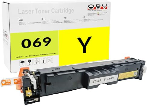 OBV Kompatibel 069 Toner ersetzt Canon 5091C002 für LBP-673Cdw LBP-674 MF753 MF756 MF751 MF752Cdw MF754Cdw ohne Füllstandsanzeige - gelb