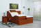 Boxspringbett Lapi 240x220, VS-Terakotta, 7-Zohnen Taschenfederkernmatratze, Ergoflex - Inklusive Aufbau - Deutscher Hersteller