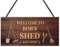 Cartel de madera Cobertizo personalizado Decoración del hogar Cobertizo Garaje Jardín Decoracion hogar