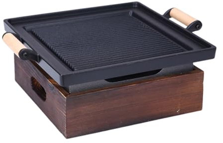 Holzkohlegrill, BBQ-Grill, Tisch-Yakiniku-Grill, multifunktionaler, antihaftbeschichteter, rechteckiger Barbecue-Grill, japanischer Hibachi, schnelles Aufheizen for Küche, Picknick, Camping, Outdoor(2