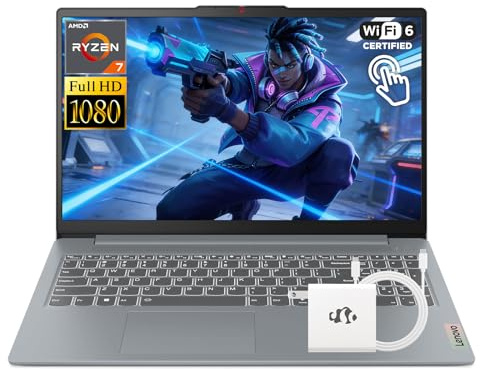 Lenovo IdeaPad Slim 3 Touchscreen Laptop, 8 Cores AMD Ryzen 7 5825U(Up to 4.50 GHz) 16GB RAM 1TB SSD, AMD Radeon Graphics 15.6 FHD WiFi 6 Win11 W/Accessory, Computer for Business and Professional
