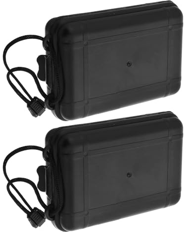 Ipetboom 2pcs Portable Arrowheads Storage Organizer Box with Precision Structure, Black Pe Multi-Slots Arrows Holder for Competition and Practice
