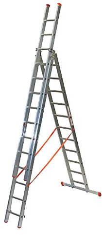 Mehrzweckleiter-Alzweckleiter 3-teilig 3x11 Sprossen FACAL Serie300