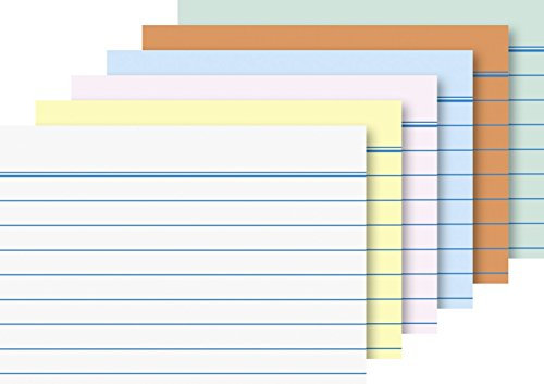 Karteikarten liniert mit 7 mm Zeilenabstand (A8 - 5,2 x 7,4 cm / ORANGE) 100 Stück