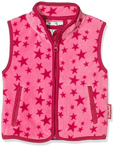Playshoes Fleece Weste Unisex Kinder Outdoor-Oberteil, pink Sterne, 140