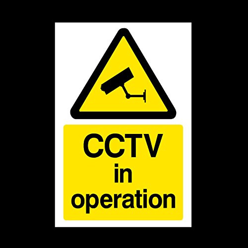 2x CCTV in operation Sign - Self Adhesive Sticker - (A7) 75x100mm (MISC11)