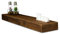 levandeo Wandregal Holz Massiv 100x20cm Nussbaum Farbig Wandboard Vintage Rustikal Design Natur Regal