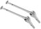 Dilwe RC Auto-Antriebswelle, 2 Stücke Front Universal-Antriebswelle Metall Getriebewelle für WLtoys 1/12 12423 Fernbedienung für Autozubehör(Silver0090S)