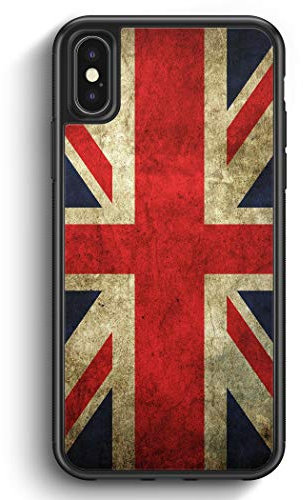MUNIQASE Großbritannien Great Britain Union Jack - Silikon Hülle für iPhone X - Motiv Design - Cover Handyhülle Schutzhülle Case Schale