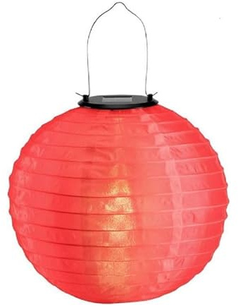 Solar Lampion rund rot 35 cm (Solarenergie)
