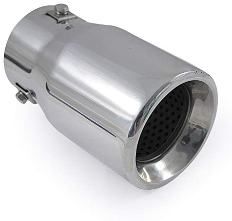 Universal Auspuffblende Endrohr Sport Schalldämpfer Edelstahl Ø 69mm Chrom