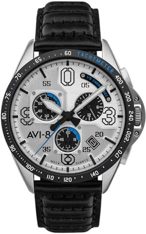 AVI-8 Men's Black P-51 Mustang Chronograph Watch AV-4077-01